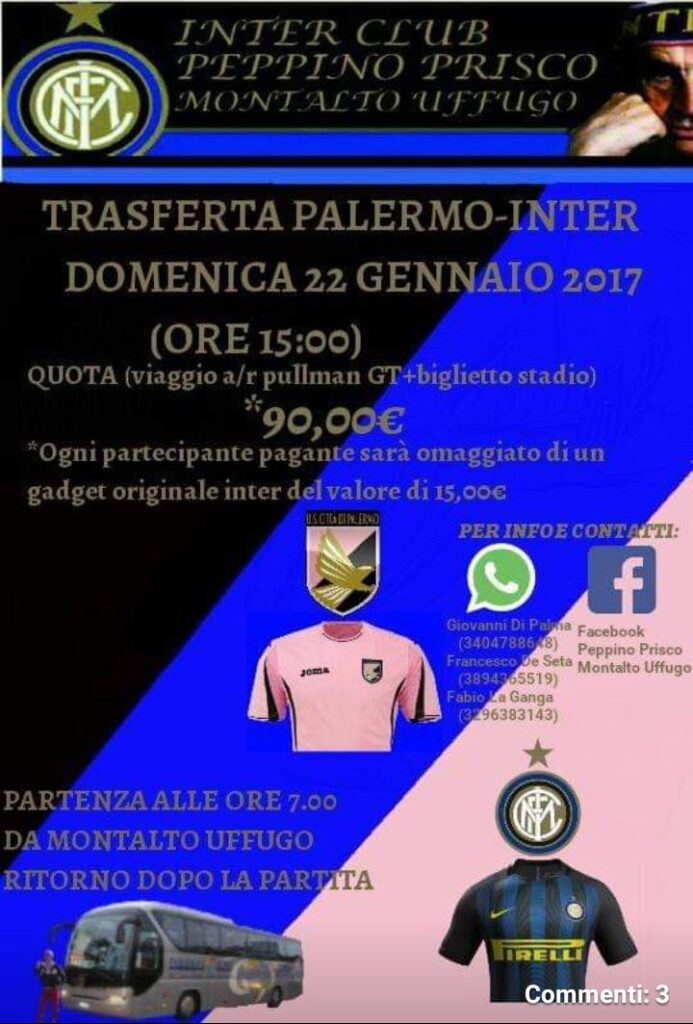 Trasferta 2017 - 01 - 22 - Palermo Inter