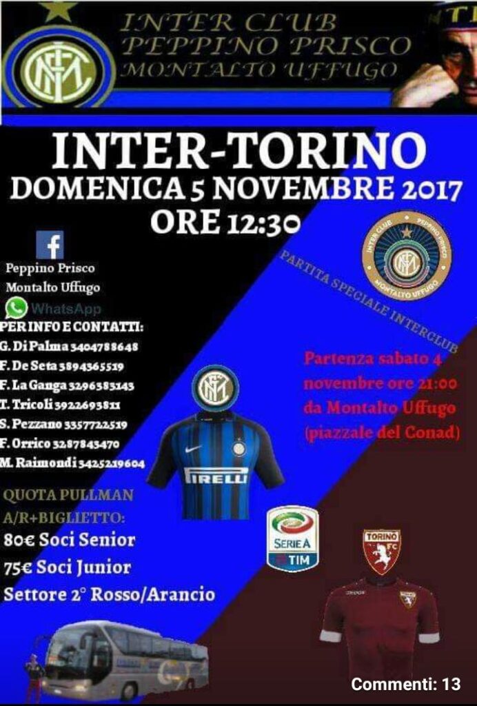 Trasferta 2017 - 11 - 05 - Inter Torino