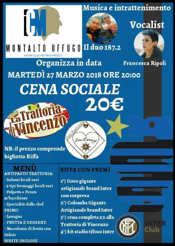 Evento 2018 - 03 - 27 - Cena sociale