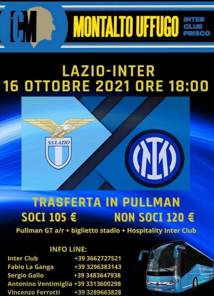 Trasferta 2021 - 10 - 16 - Lazio Inter
