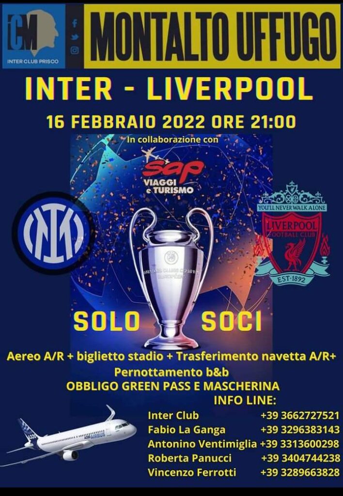 Trasferta 2022 - 02 - 16 - Inter Liverpool