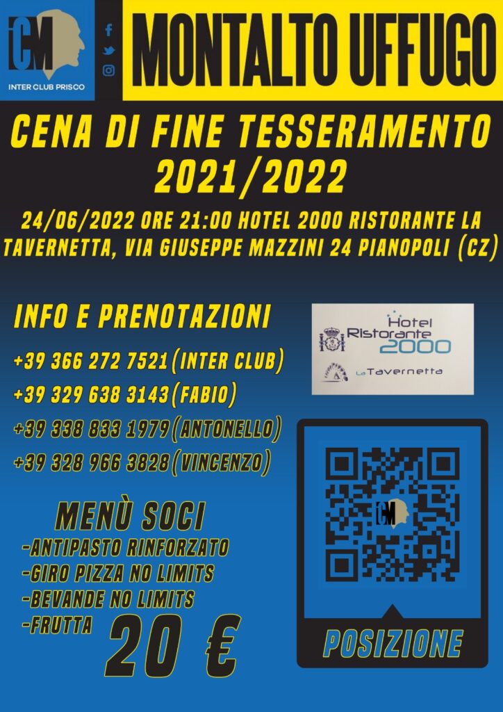Evento 2022 - 06 - 24 - Cena di fine tesseramento